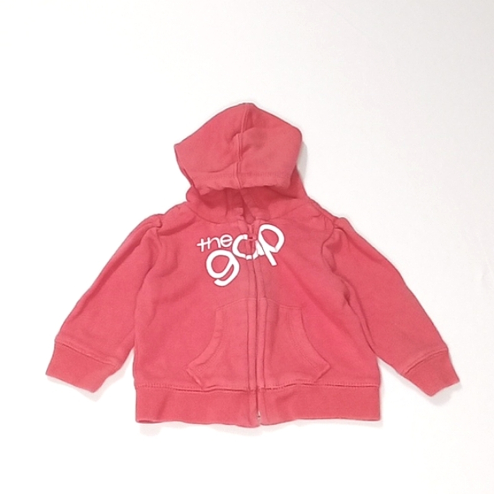 Baby Gap coral, zipper front, hoodie US 3-6 Month